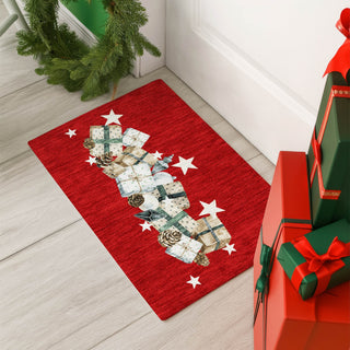 Dalyn Merry and Bright MY27 Red Machine Washable Area Rug Scatter Lifestyle Image Feature