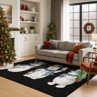 Dalyn Merry and Bright MY28 Black Machine Washable Area Rug Lifestyle Image Feature