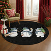 Dalyn Merry and Bright MY28 Black Machine Washable Area Rug Round Lifestyle Image Feature