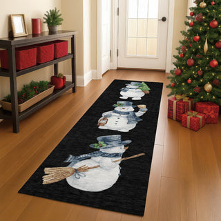 Dalyn Merry and Bright MY28 Black Machine Washable Area Rug Runner Lifestyle Image Feature