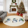 Dalyn Merry and Bright MY28 Ivory Machine Washable Area Rug Round Lifestyle Image Feature