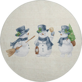 Dalyn Merry and Bright MY28 Ivory Machine Washable Area Rug Round Main Image
