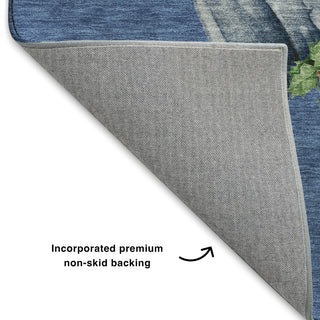 Dalyn Merry and Bright MY28 Navy Machine Washable Area Rug Backing Image