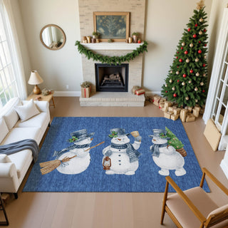 Dalyn Merry and Bright MY28 Navy Machine Washable Area Rug Lifestyle Image Feature
