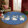 Dalyn Merry and Bright MY28 Navy Machine Washable Area Rug Round Lifestyle Image Feature