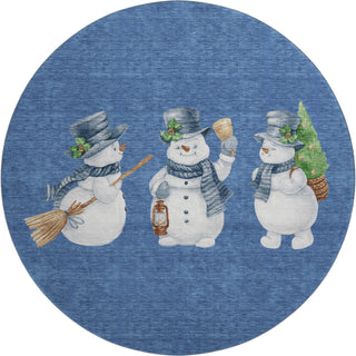 Dalyn Merry and Bright MY28 Navy Machine Washable Area Rug Round Main Image