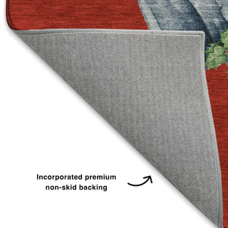 Dalyn Merry and Bright MY28 Red Machine Washable Area Rug Backing Image