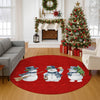 Dalyn Merry and Bright MY28 Red Machine Washable Area Rug Round Lifestyle Image Feature