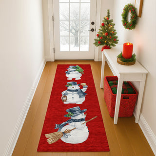 Dalyn Merry and Bright MY28 Red Machine Washable Area Rug Runner Lifestyle Image Feature