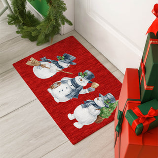 Dalyn Merry and Bright MY28 Red Machine Washable Area Rug Scatter Lifestyle Image Feature