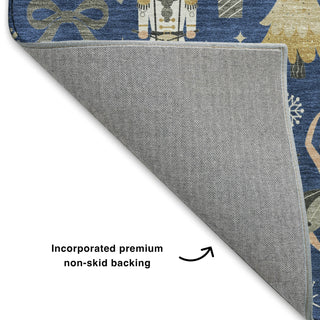 Dalyn Merry and Bright MY29 Navy Machine Washable Area Rug Backing Image