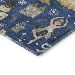 Dalyn Merry and Bright MY29 Navy Machine Washable Area Rug Corner Image