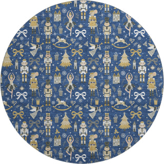Dalyn Merry and Bright MY29 Navy Machine Washable Area Rug Round Main Image