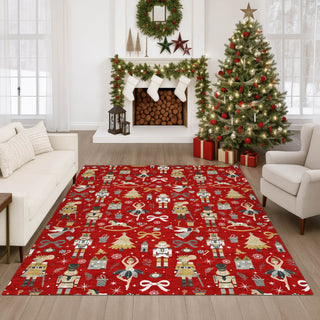 Dalyn Merry and Bright MY29 Red Machine Washable Area Rug Lifestyle Image Feature