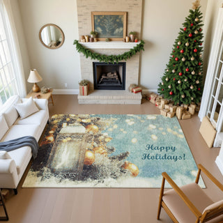 Dalyn Merry and Bright MY3 Skydust Machine Washable Area Rug Lifestyle Image Feature