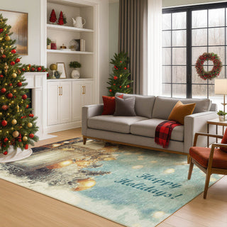 Dalyn Merry and Bright MY3 Skydust Machine Washable Area Rug Lifestyle Image Feature