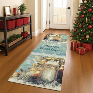 Dalyn Merry and Bright MY3 Skydust Machine Washable Area Rug Runner Lifestyle Image Feature
