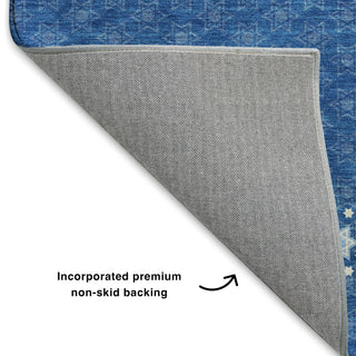 Dalyn Merry and Bright MY30 Blue Machine Washable Area Rug Backing Image
