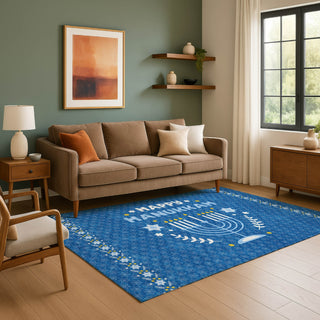 Dalyn Merry and Bright MY30 Blue Machine Washable Area Rug Lifestyle Image Feature