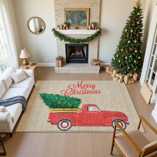 Dalyn Merry and Bright MY4 Putty Machine Washable Area Rug Lifestyle Image Feature