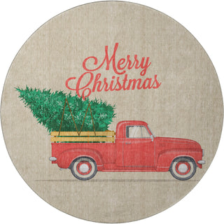 Dalyn Merry and Bright MY4 Putty Machine Washable Area Rug Round Main Image