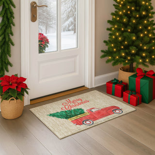 Dalyn Merry and Bright MY4 Putty Machine Washable Area Rug Scatter Lifestyle Image Feature