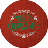 Dalyn Merry and Bright MY6 Red Machine Washable Area Rug Round Main Image