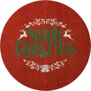 Dalyn Merry and Bright MY6 Red Machine Washable Area Rug Round Main Image