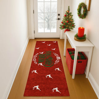 Dalyn Merry and Bright MY6 Red Machine Washable Area Rug Runner Lifestyle Image Feature
