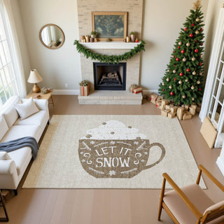 Dalyn Merry and Bright MY7 Beige Machine Washable Area Rug Lifestyle Image Feature