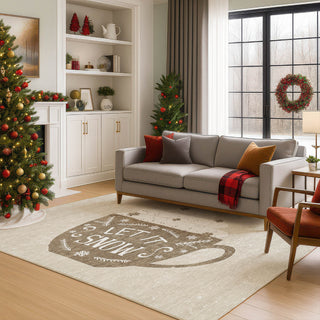 Dalyn Merry and Bright MY7 Beige Machine Washable Area Rug Lifestyle Image Feature