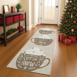 Dalyn Merry and Bright MY7 Beige Machine Washable Area Rug Runner Lifestyle Image Feature