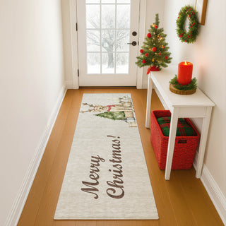 Dalyn Merry and Bright MY8 Beige Machine Washable Area Rug Runner Lifestyle Image Feature
