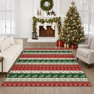 Dalyn Merry and Bright MY9 Red Machine Washable Area Rug Lifestyle Image Feature