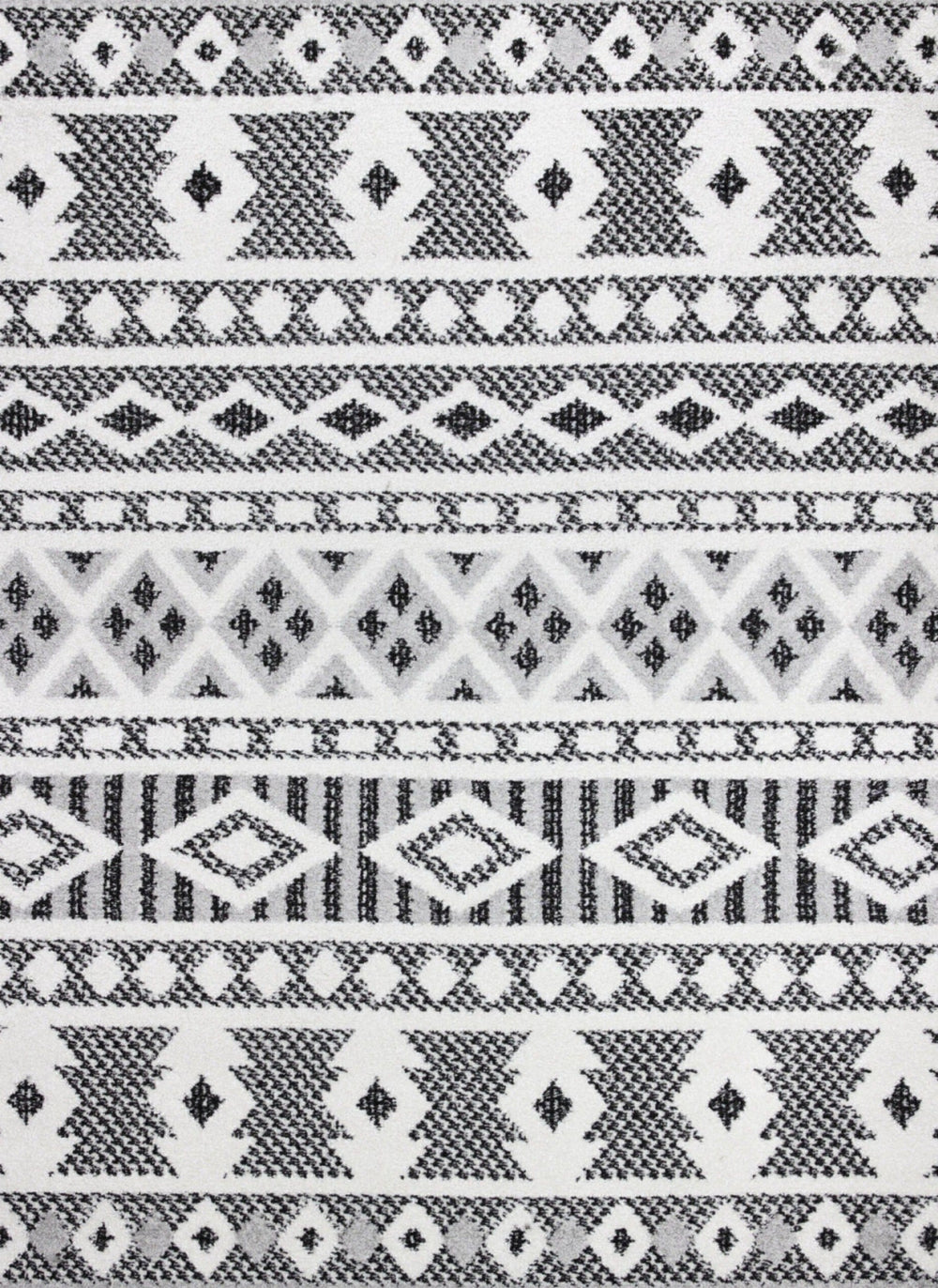 Bashian Navajo N114-NAV103 Ivory/Black Area Rug