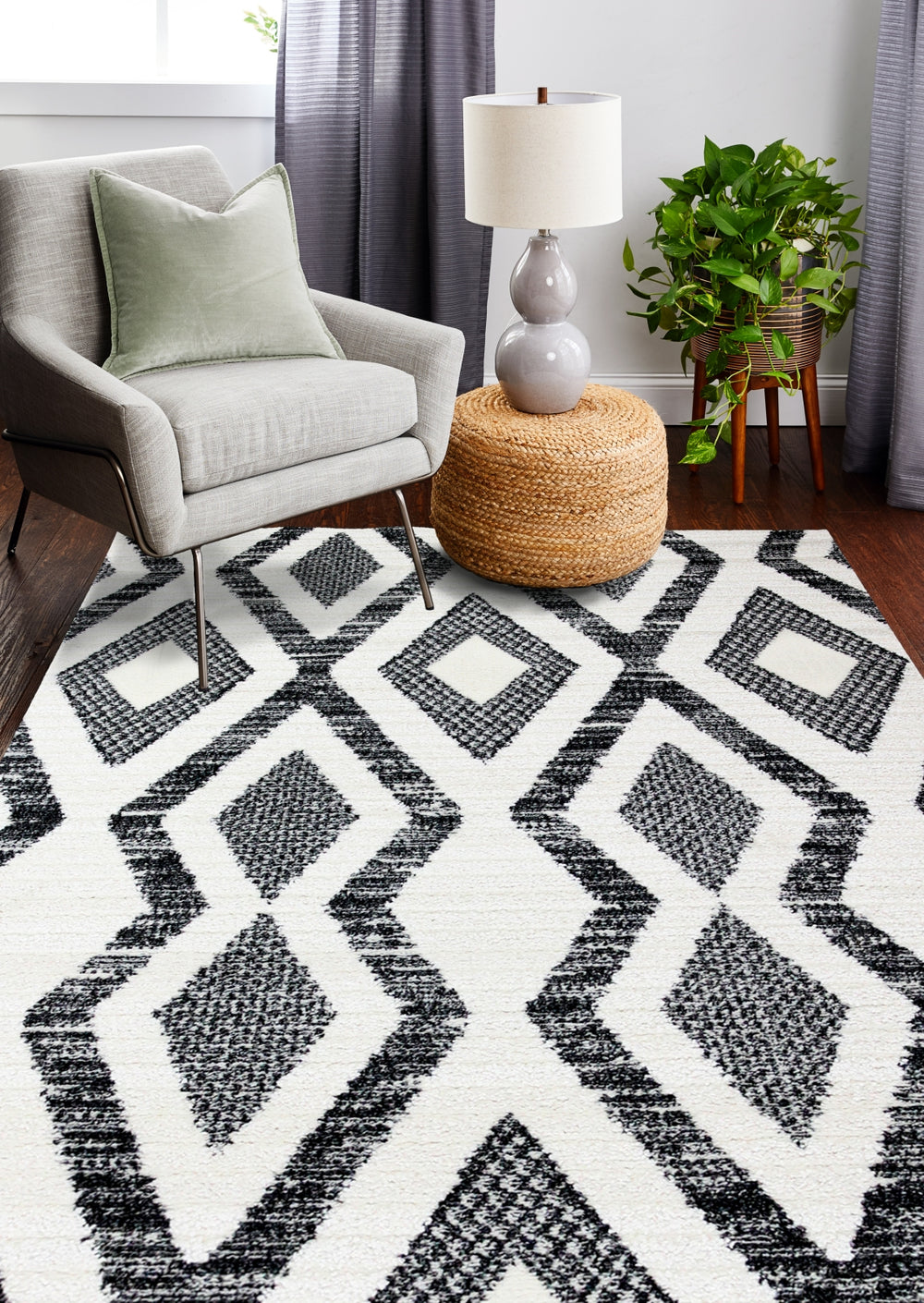 Bashian Navajo N114-NAV107 Area Rug Room Scene Feature