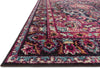 Loloi II Nadia NN-06 Midnight/Pink Area Rug Corner Shot