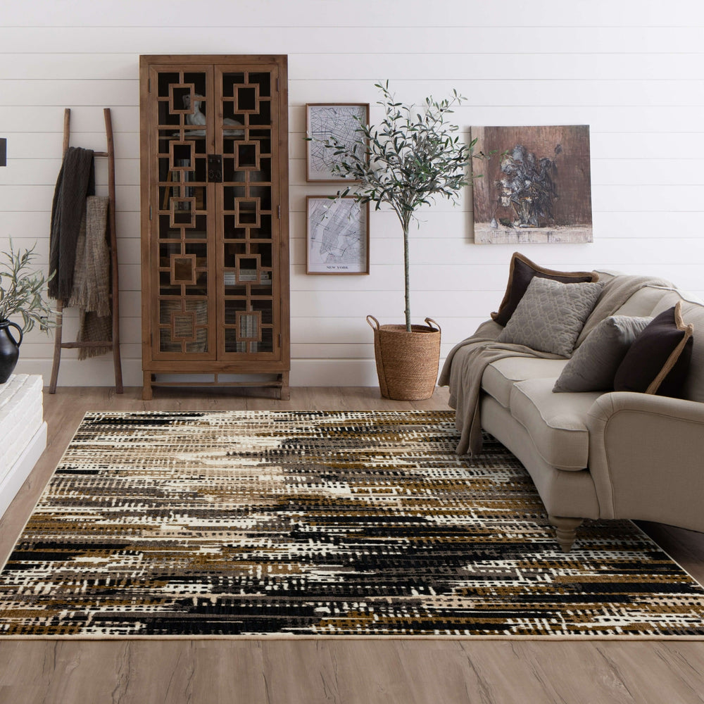 Karastan Milestones by Home Nakuru Soot Area Rug Drew and Jonathan Lifestyle Image Feature