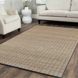 LR Home Natural Fiber 3307 Sky Blue Area Rug Lifestyle Image Feature