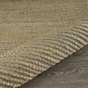 LR Home Natural Fiber 03378 Natural/Blue Area Rug Pile Image