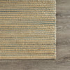 LR Home Natural Fiber 03378 Natural/Blue Area Rug Corner Image