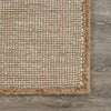 LR Home Natural Fiber 03385 Tan/Off-White Area Rug Corner Image