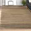 LR Home Natural Fiber 03387 Tan/Black Area Rug Lifestyle Image