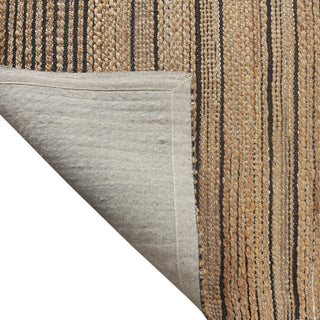 LR Home Natural Fiber 03387 Tan/Black Area Rug Angle Image