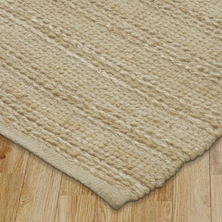 LR Home Natural Fiber 03390 Bleach /Ivory Area Rug Angle Image