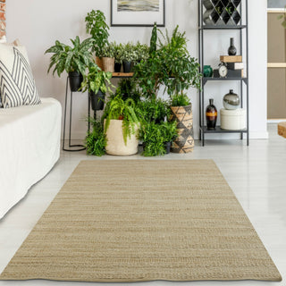 LR Home Natural Fiber 03390 Bleach /Ivory Area Rug 