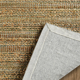 LR Home Natural Fiber 03391 jute /smoke green Area Rug Backing Image