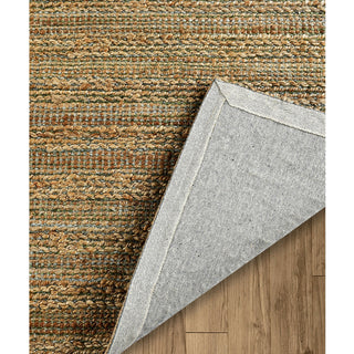 LR Home Natural Fiber 03391 jute /smoke green Area Rug Backing Image