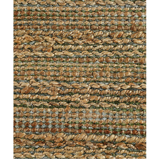 LR Home Natural Fiber 03391 jute /smoke green Area Rug 