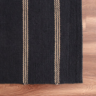 LR Home Hampton 03395 Black/Tan Area Rug Angle Image